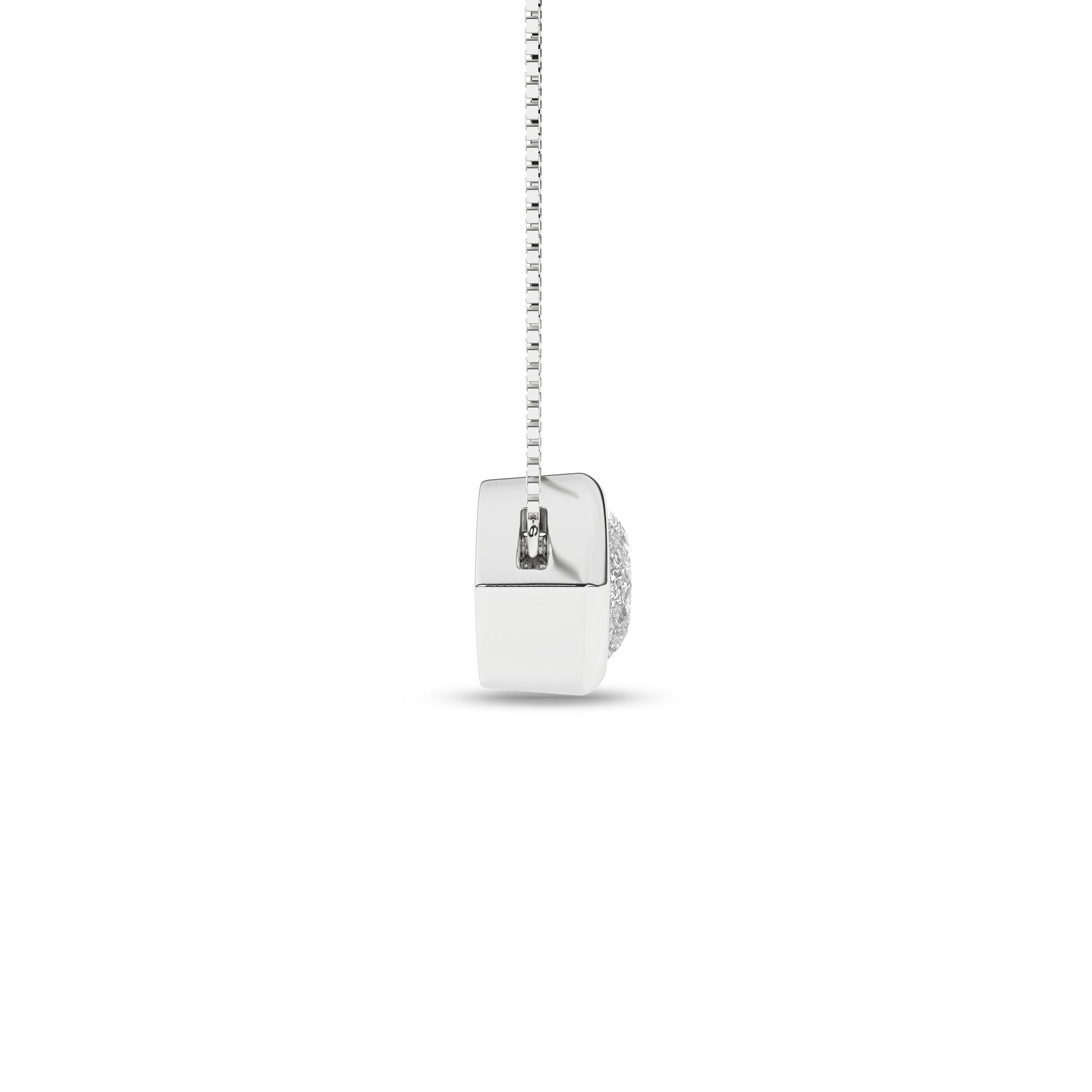 Bezel-Set Solitaire Pendant (Marquise)