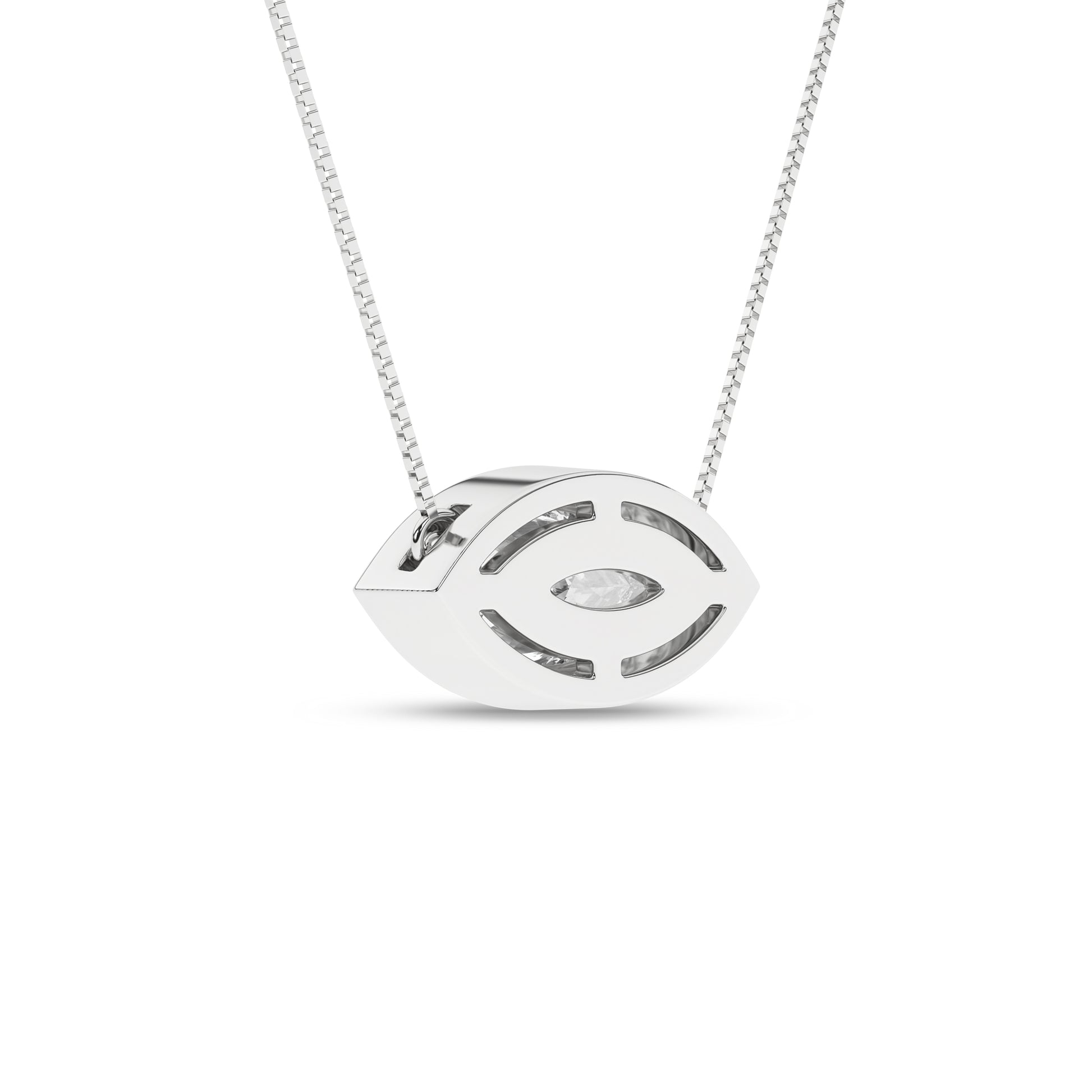 Bezel-Set Solitaire Pendant (Marquise)