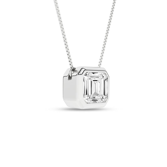 Bezel-Set Solitaire Pendant (Emerald)