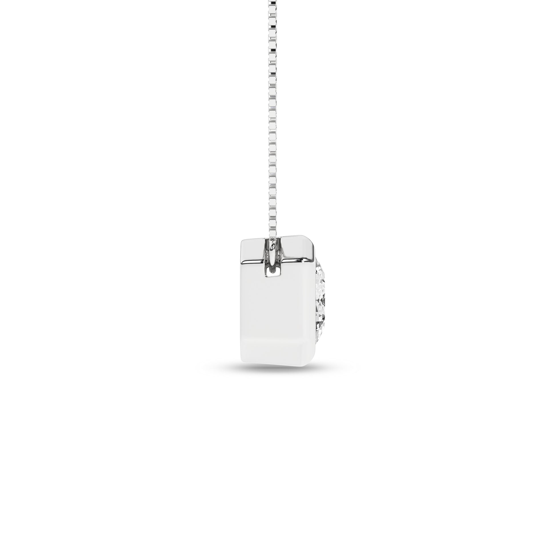 Bezel-Set Solitaire Pendant (Emerald)