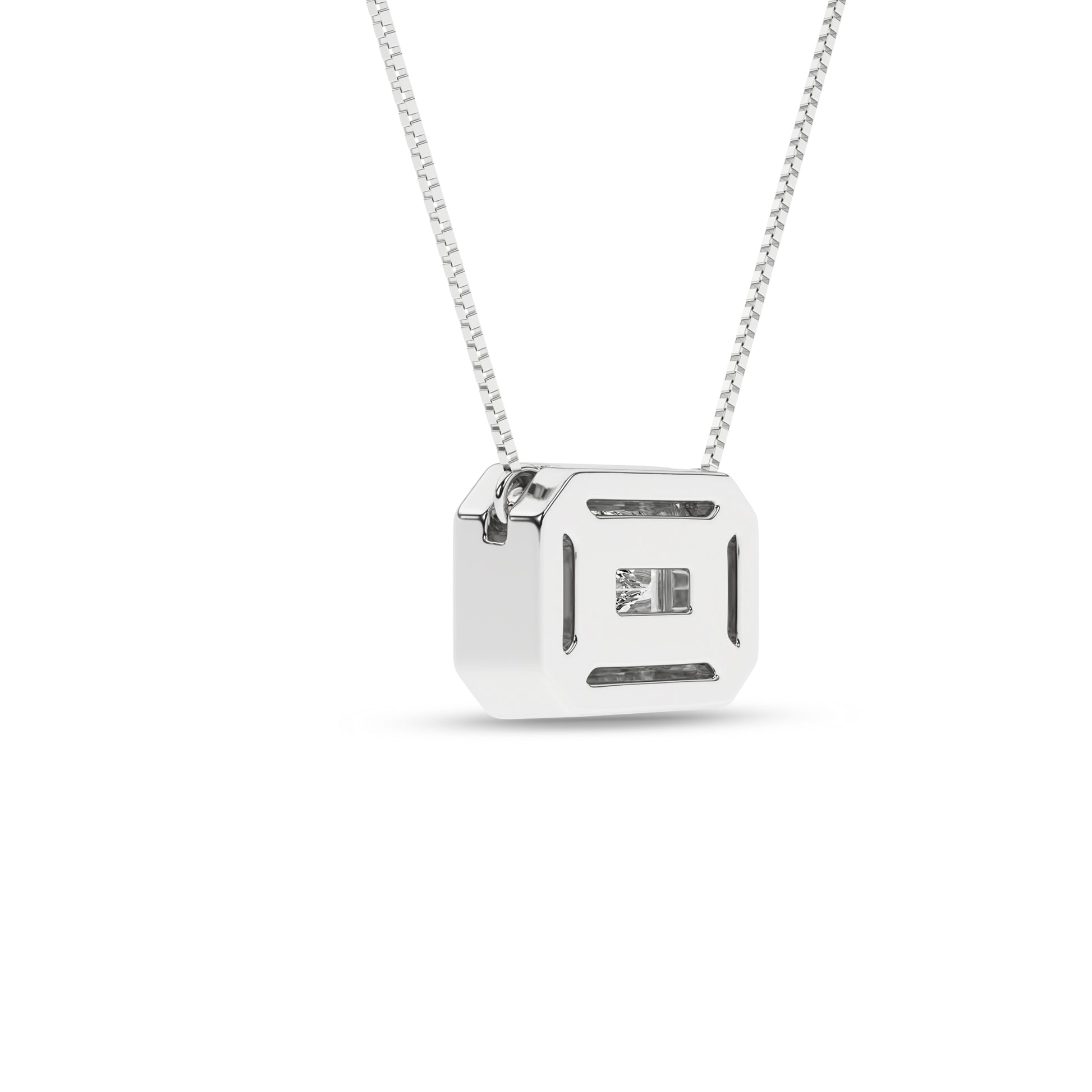 Bezel-Set Solitaire Pendant (Emerald)