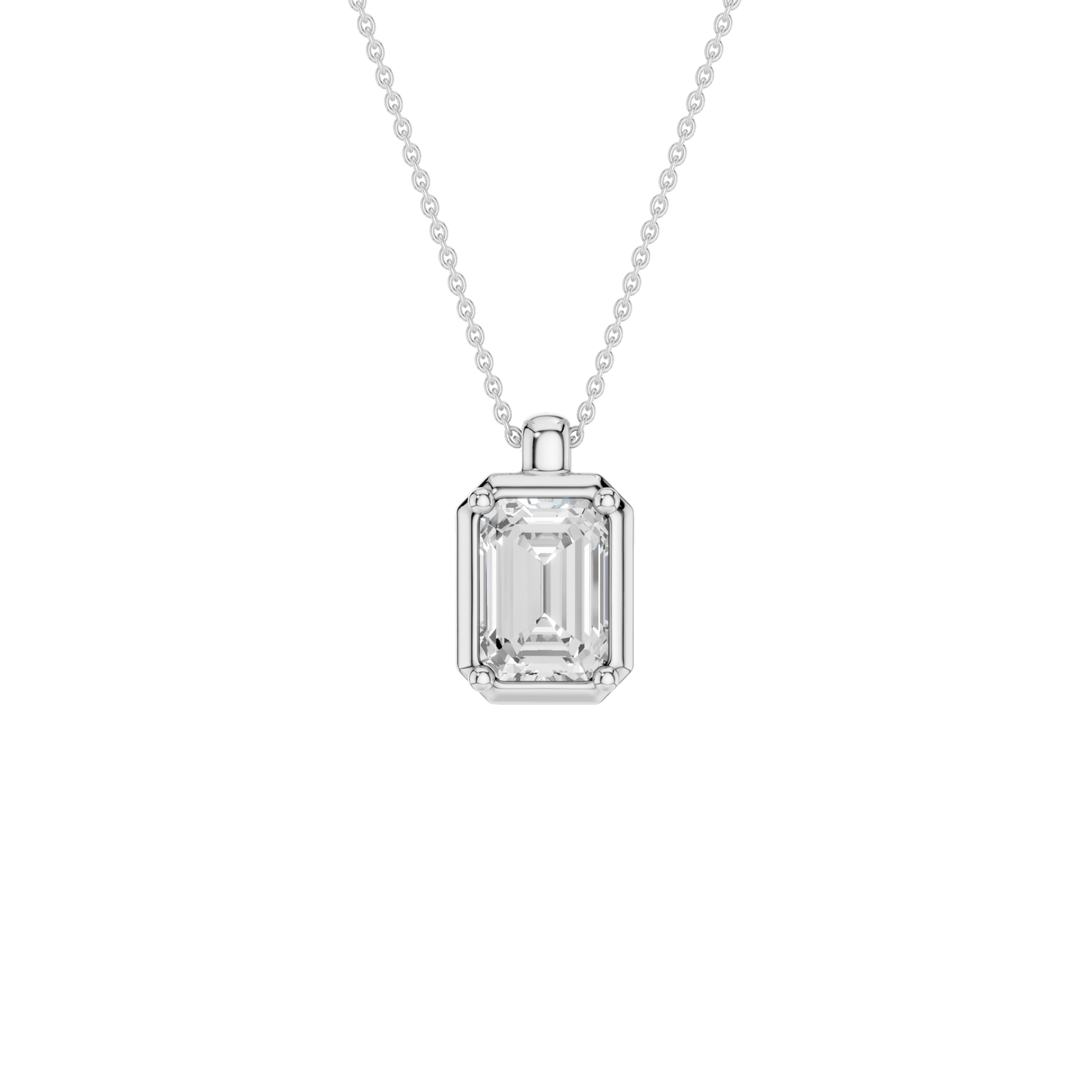 Illusion Bezel Pendant(Emerald)