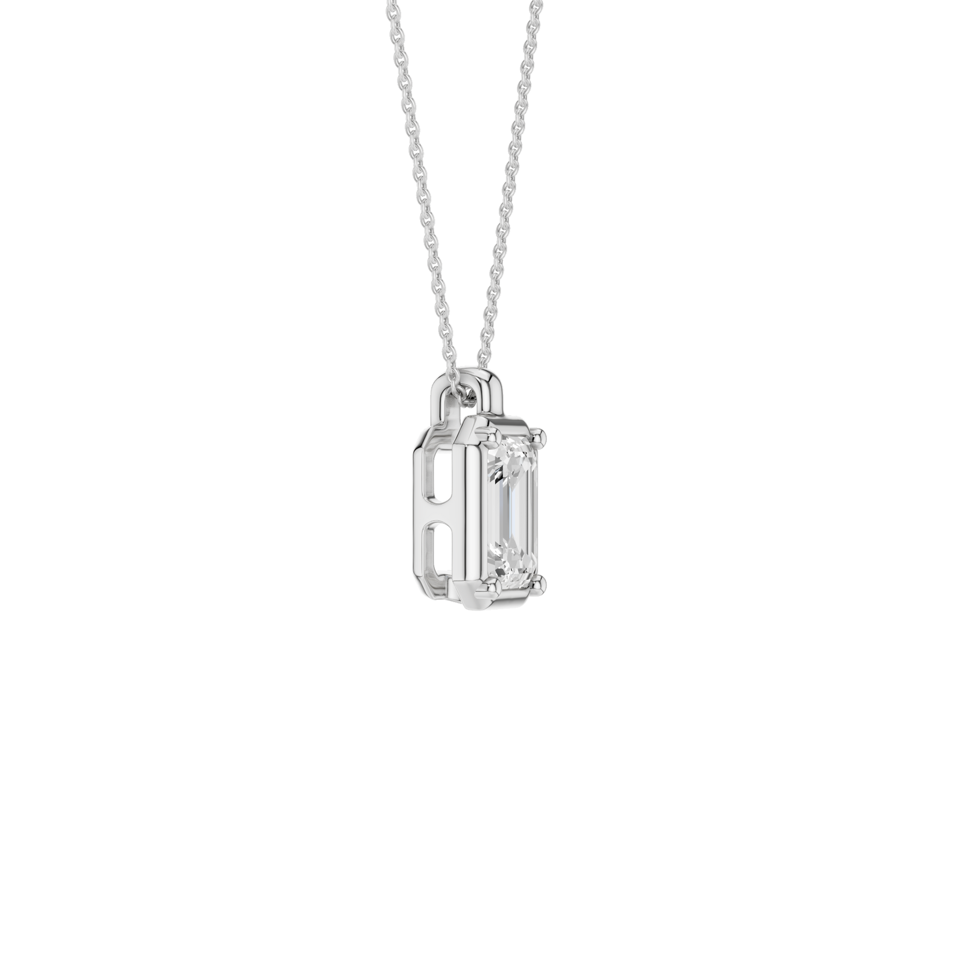 Illusion Bezel Pendant(Emerald)