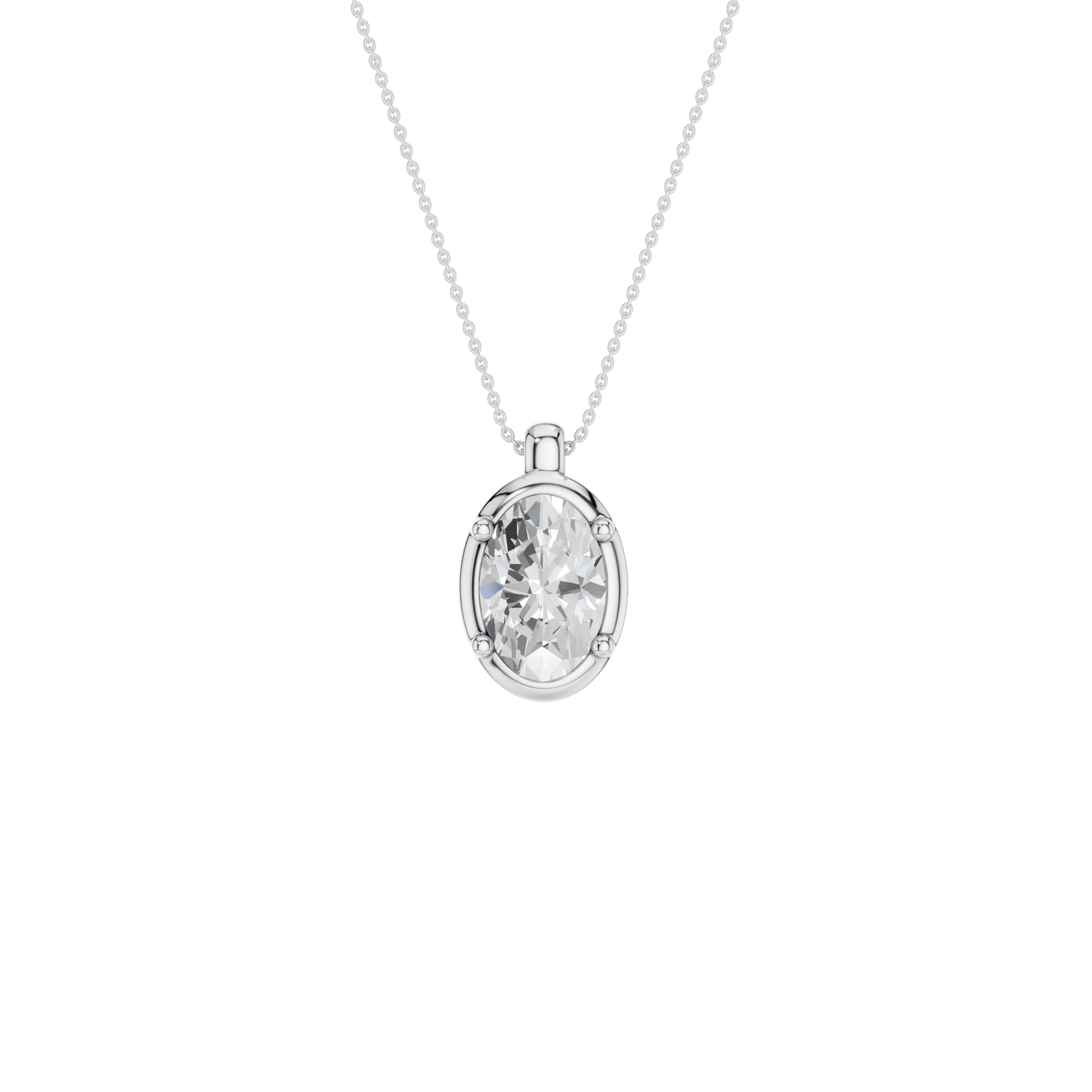 Illusion Bezel Pendant(Oval)