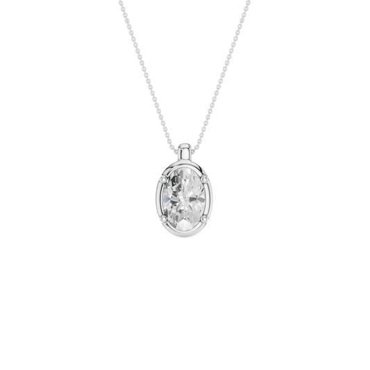 Illusion Bezel Pendant(Oval)