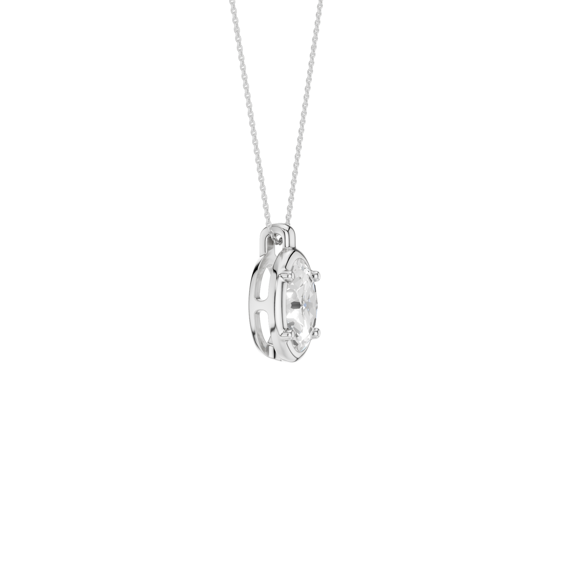 Illusion Bezel Pendant(Oval)