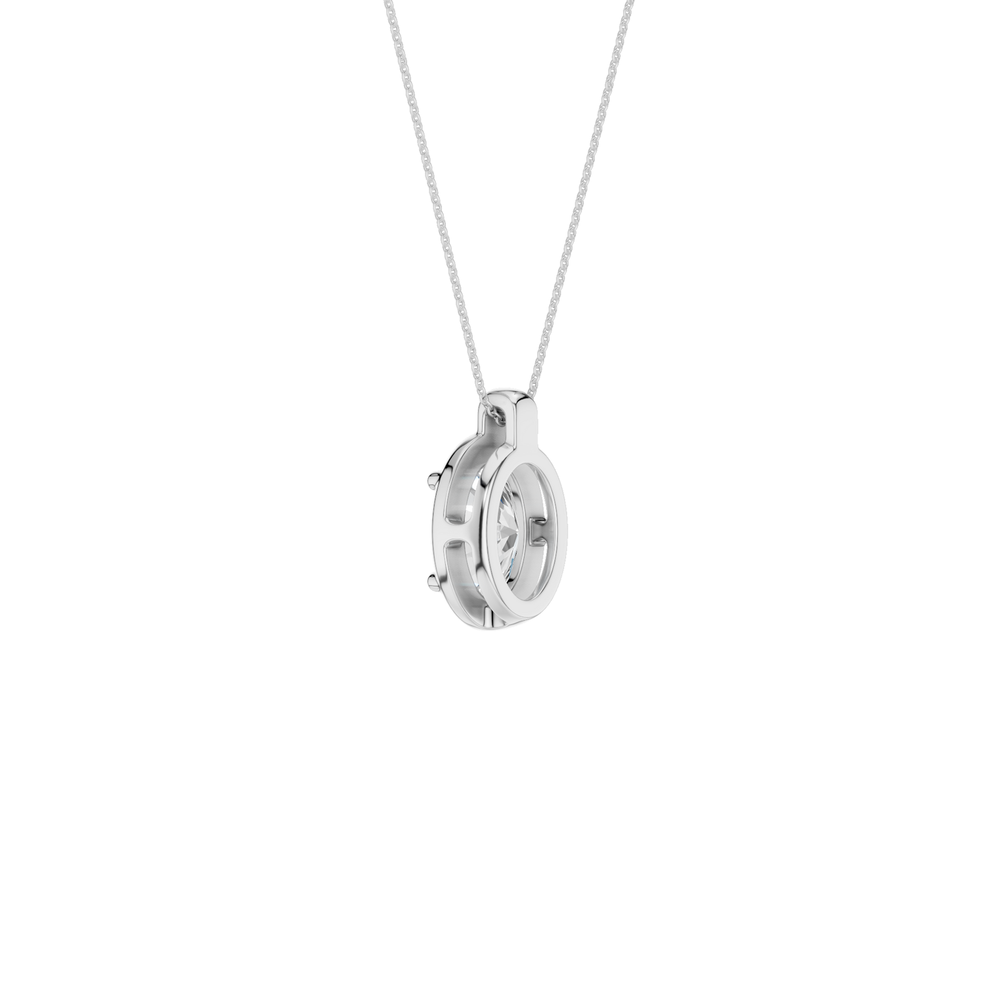 Illusion Bezel Pendant(Oval)