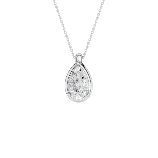 Illusion Bezel Pendant(Pear)