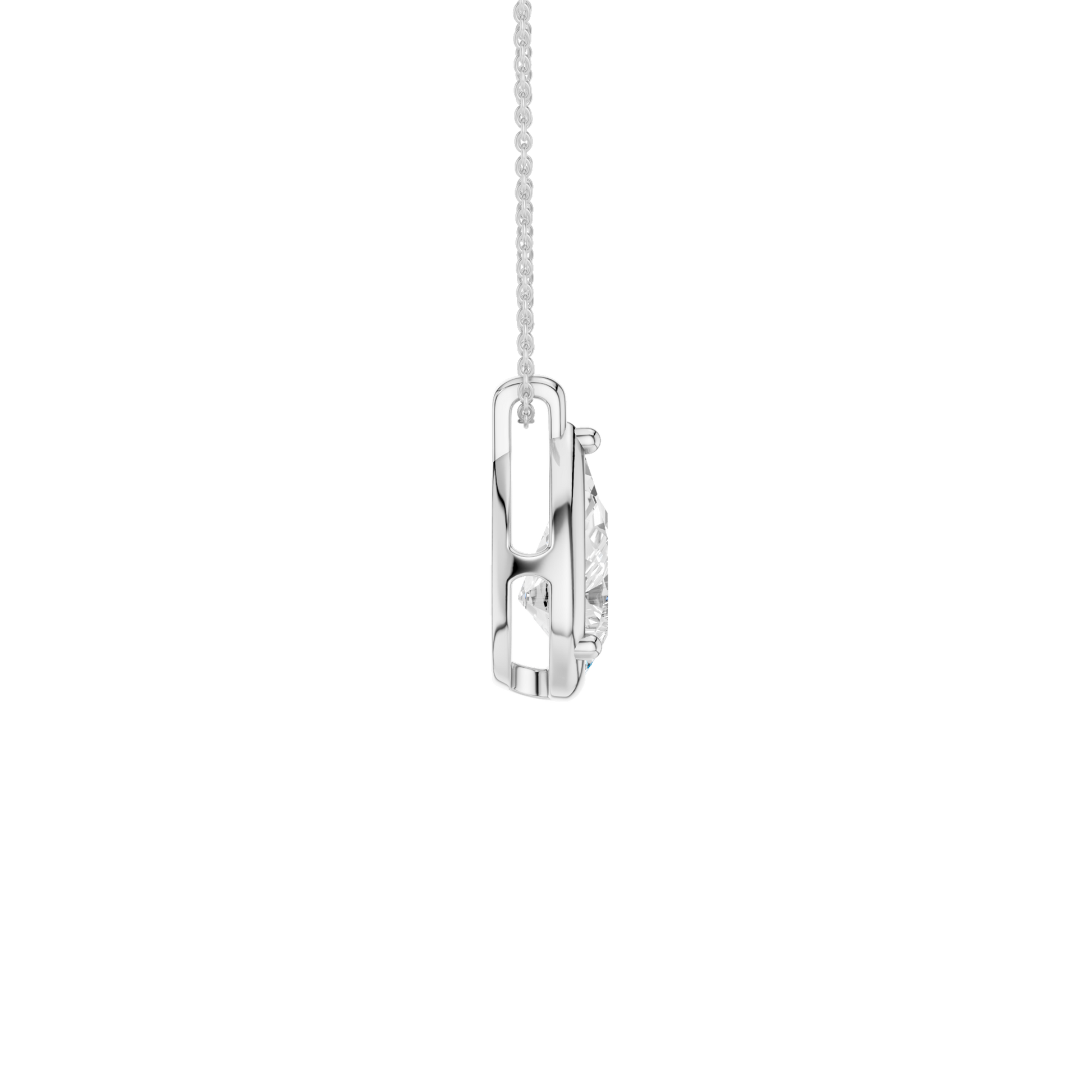 Illusion Bezel Pendant(Pear)