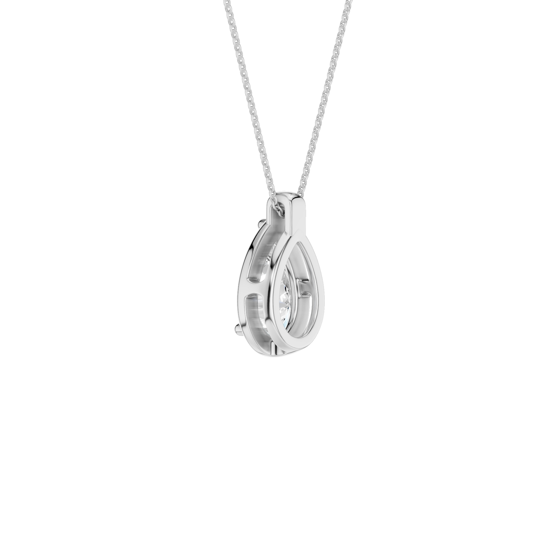 Illusion Bezel Pendant(Pear)