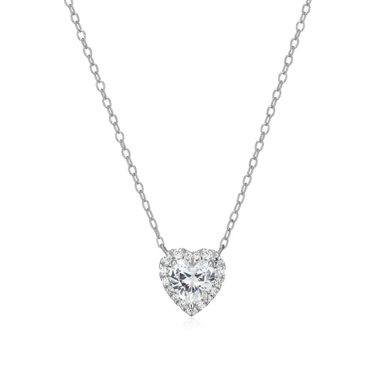 MN0149W - Amoré Halo Necklace