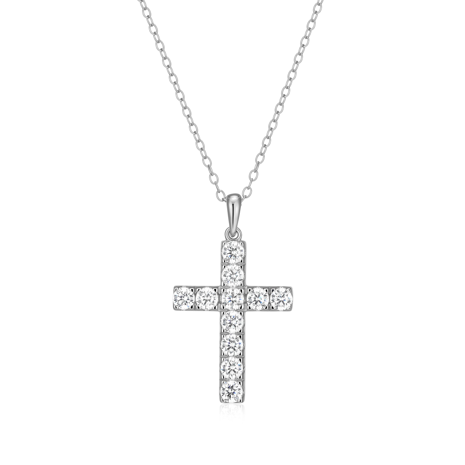 MN0150W - Faith Cross Pendant Necklace