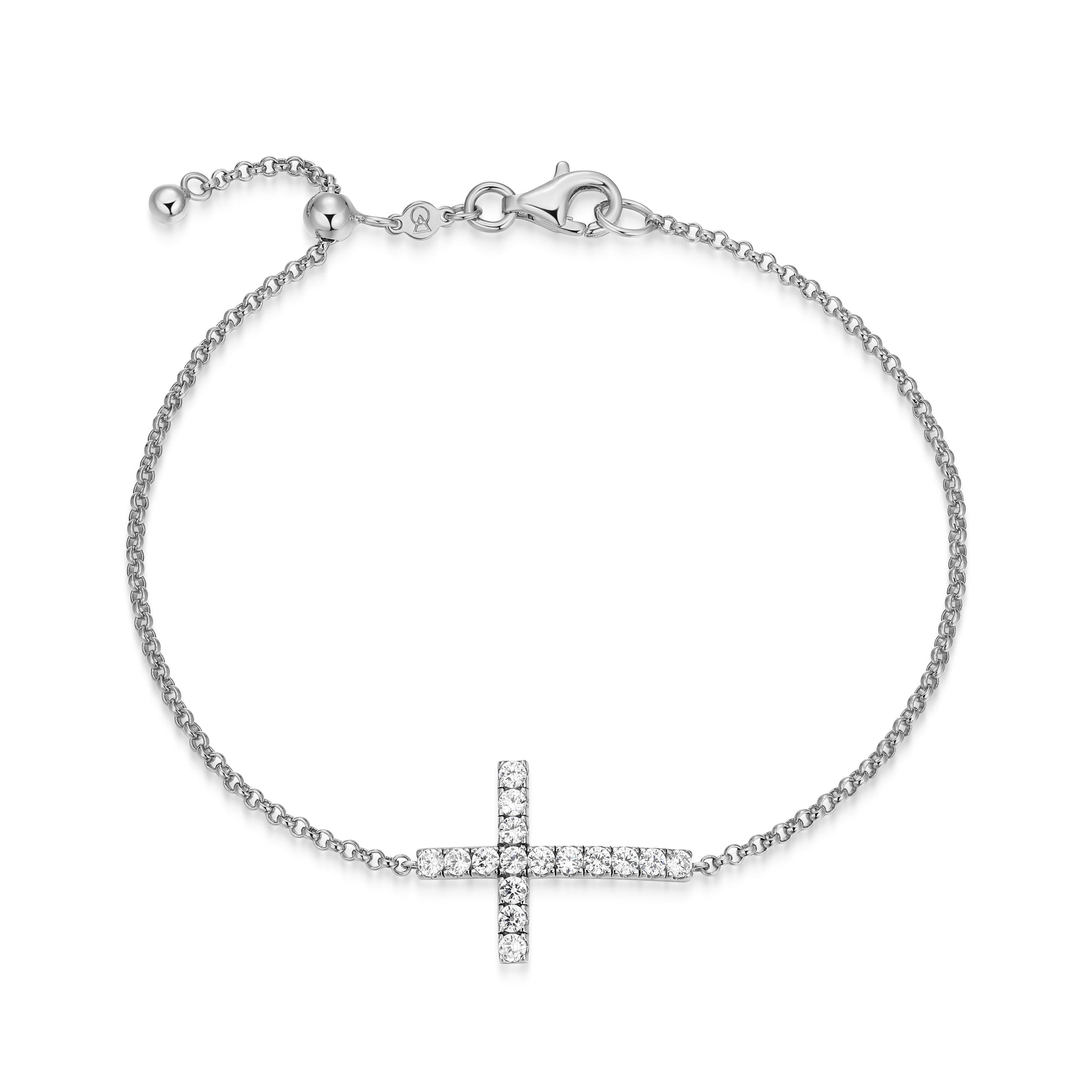 MB0150W - Faith Cross Bolo Bracelet
