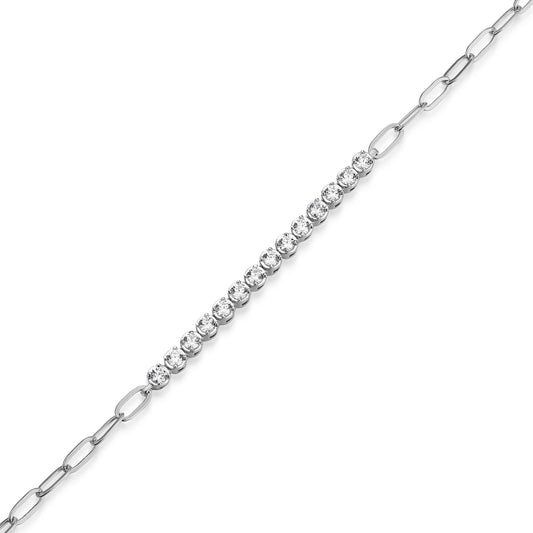 MB0155W - Timeless Paperclip Bracelet
