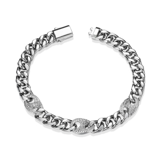 ub0080-links-lab-created-white-sapphire-mariner-station-cuban-chain-bracelet-in-rhodium-plated-sterling-silver