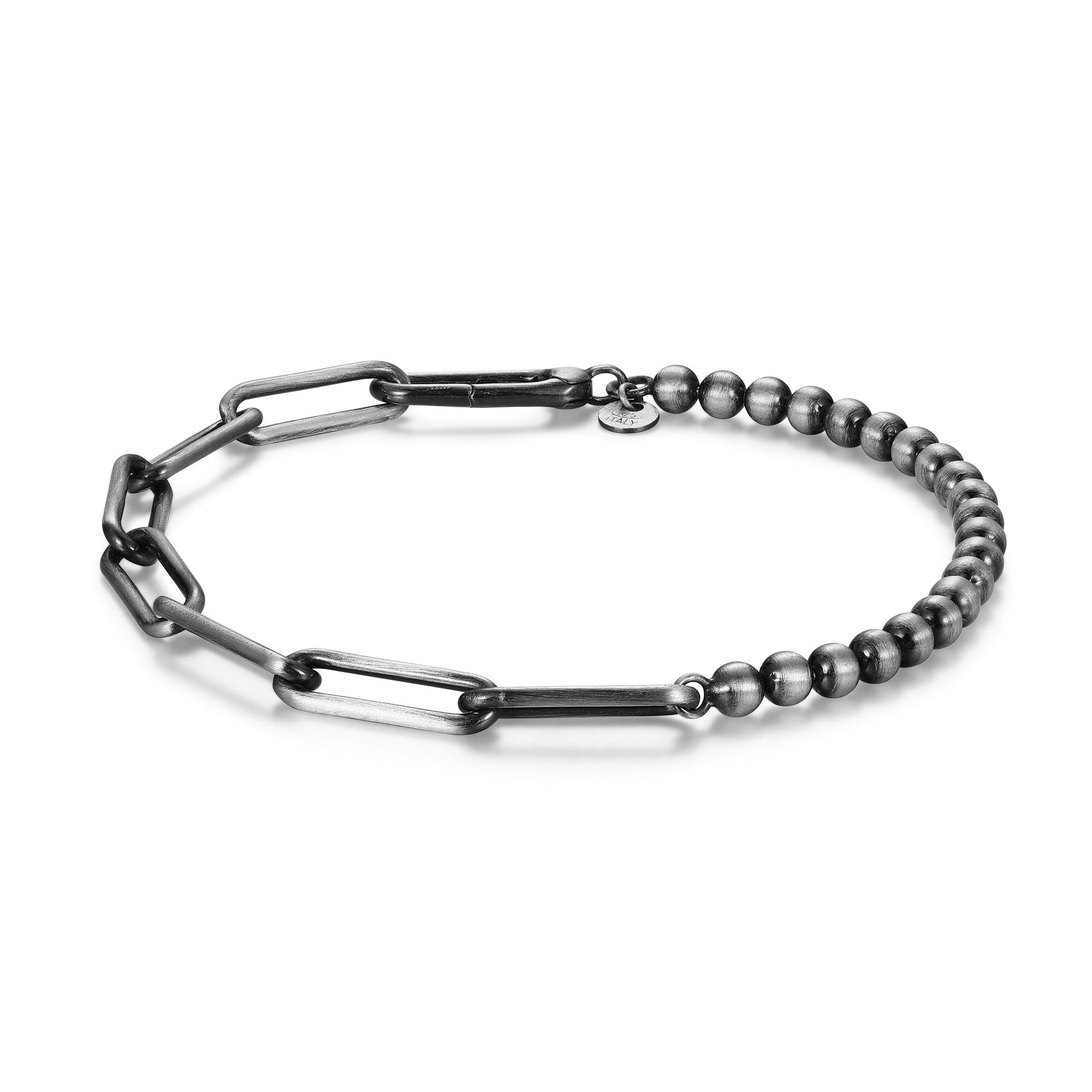 ub25-italian-chain-brushed-gunmetal-half-paper-clip-half-bead-bracelet-8-5-