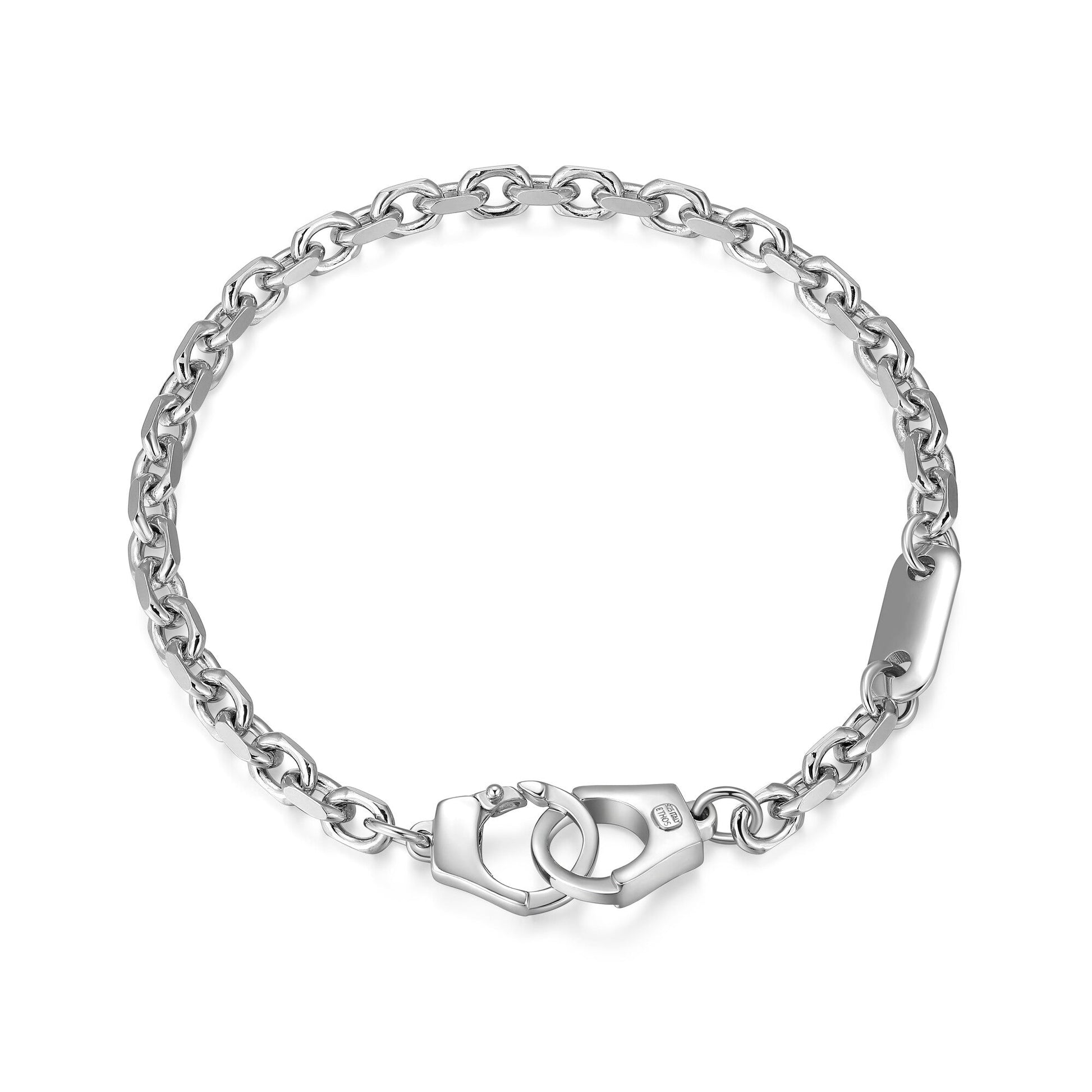 ub41-italian-chain-rhodium-plated-cable-bracelet-with-handcuff-clasp-8-5-