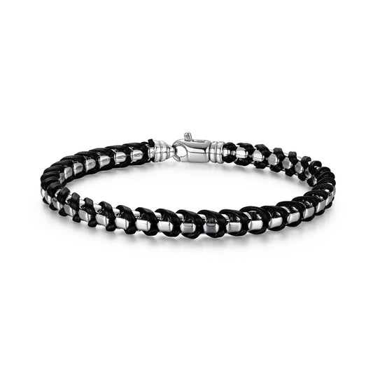 ub0005m-italian-chain-rhodium-plated-round-box-chain-with-black-leather-bracelet-8-5-