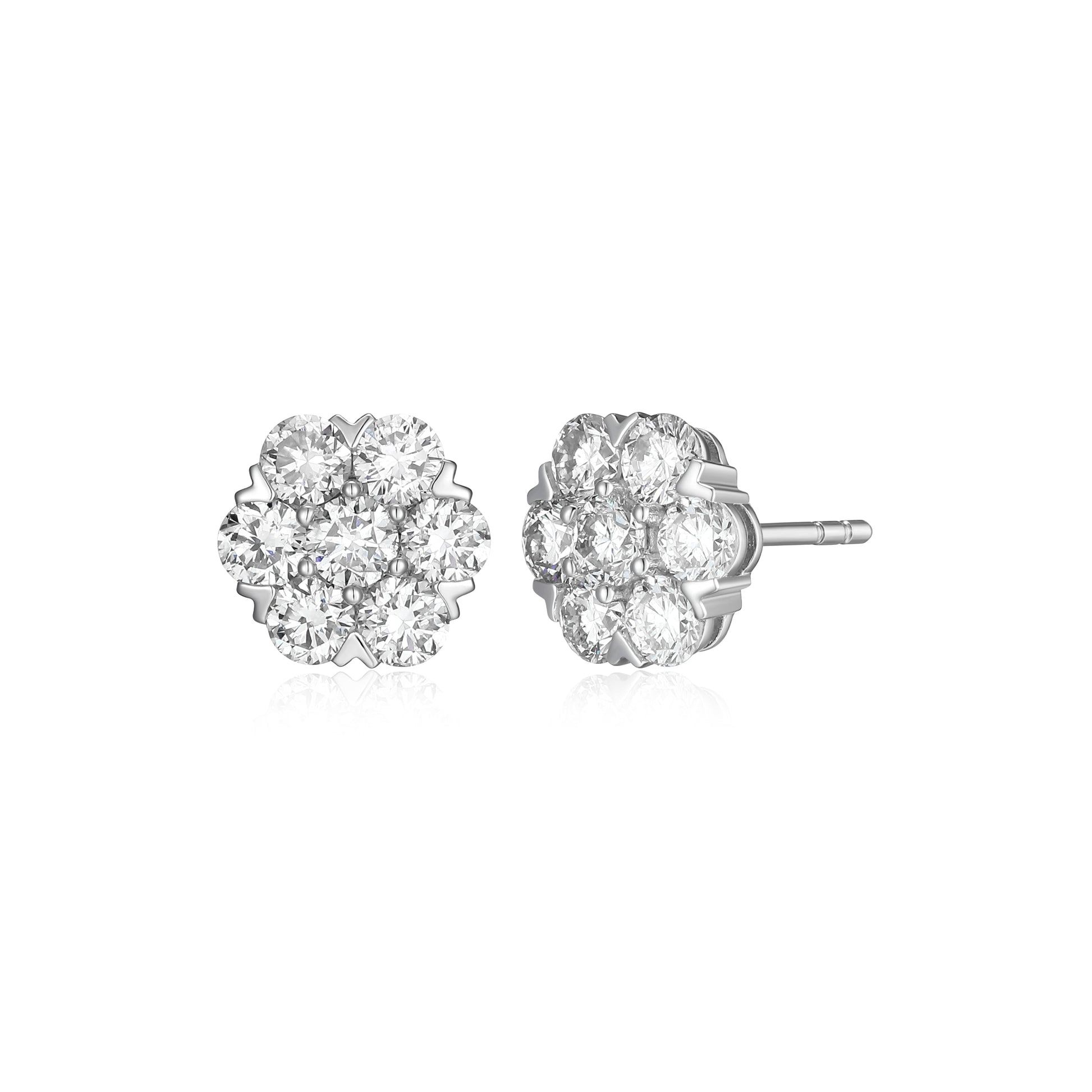 ME0146W - Cluster Stud Earrings