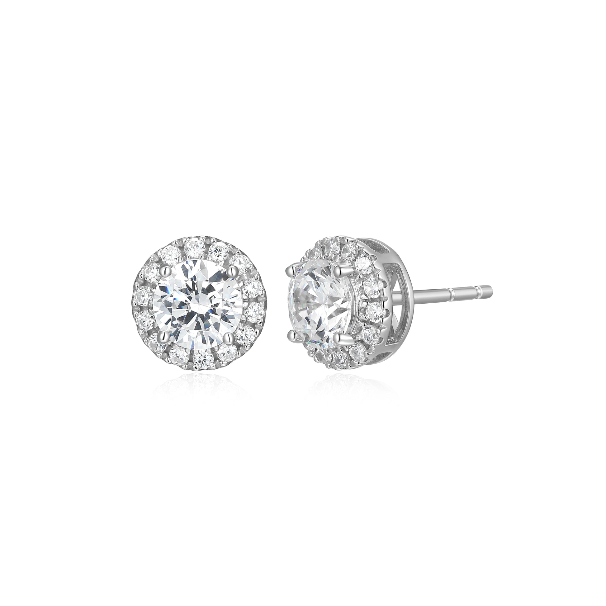 ME0147W - Halo Stud Earrings