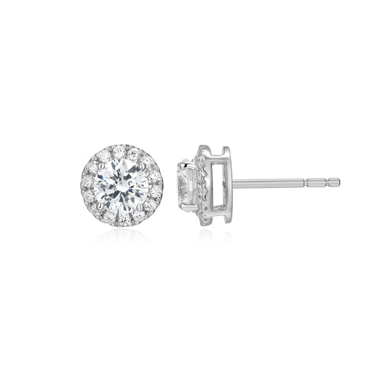 ME0147W - Halo Stud Earrings