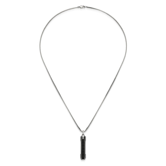 UN0125 - Geo Black Onyx Pendant Necklace