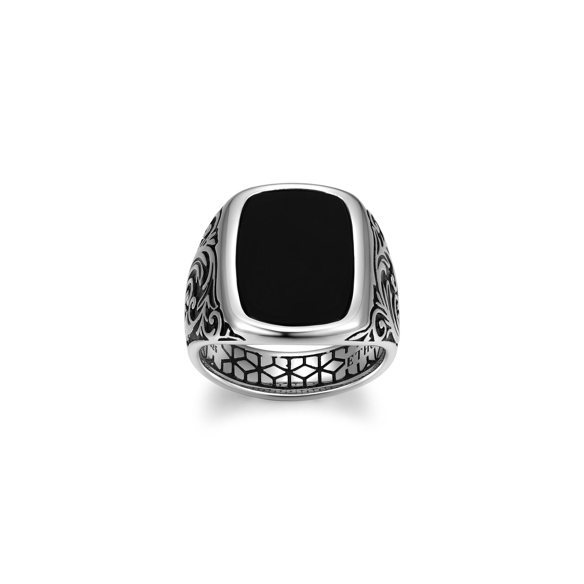 ur01-chisel-rhodium-plated-black-agate-cushion-ring
