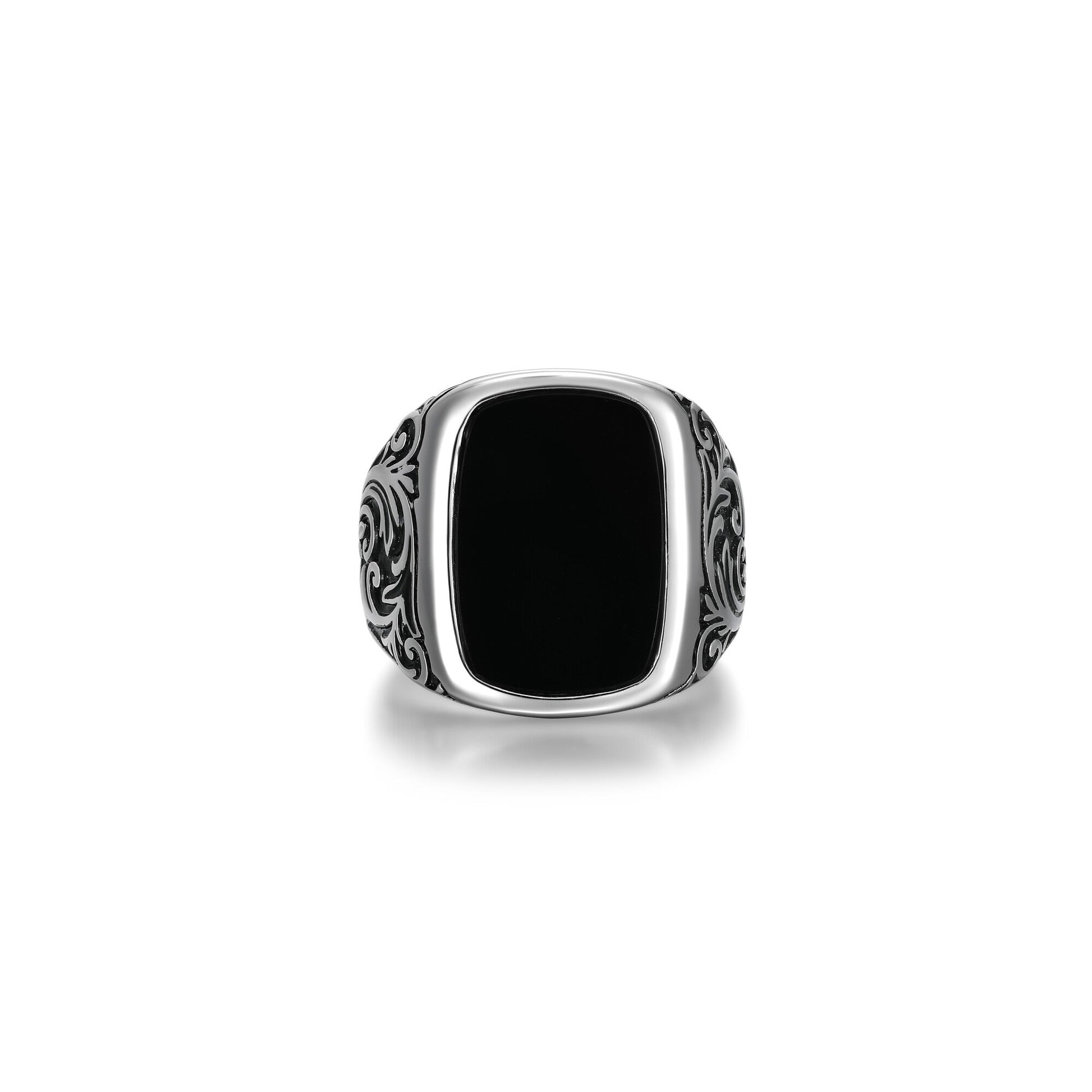 ur01-chisel-rhodium-plated-black-agate-cushion-ring