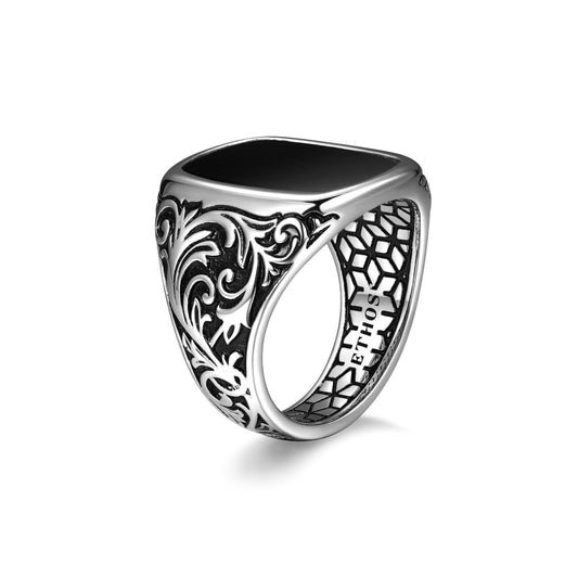 ur01-chisel-rhodium-plated-black-agate-cushion-ring