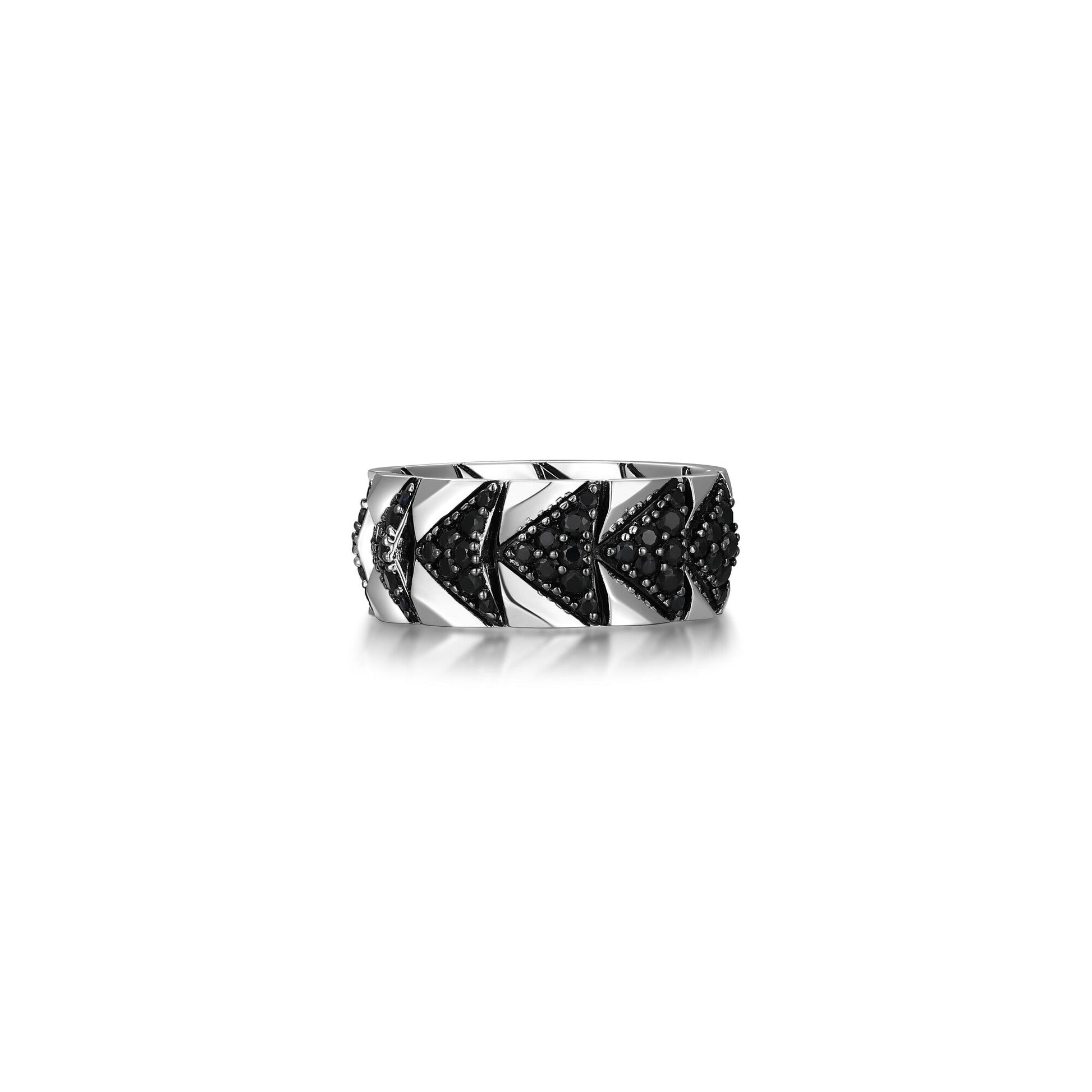 ur06-chevron-rhodium-and-gunmetal-sterling-silver-and-black-sapphire-band-ring
