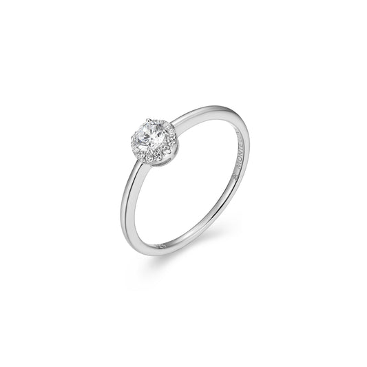 MR0157W6 - Halo Promise Ring
