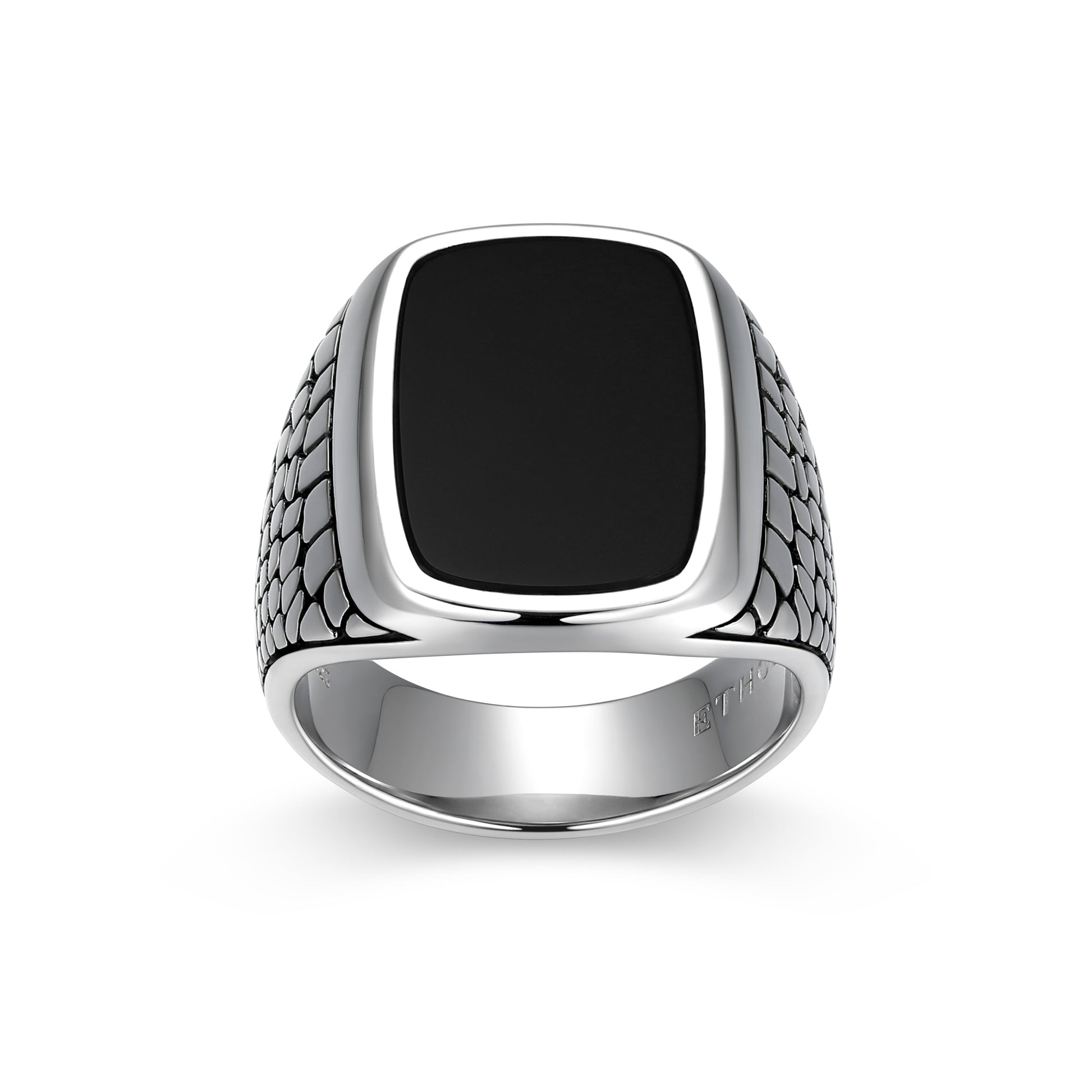 ur0096-reptile-design-black-agate-signet-ring-in-rhodium-plated-sterling-silver