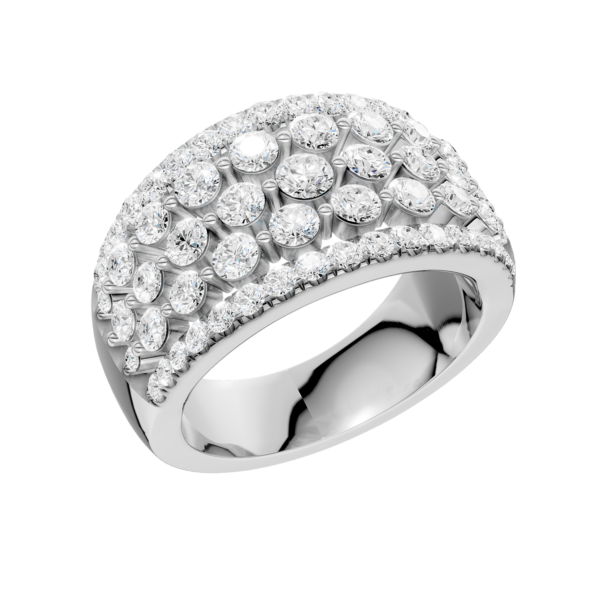 Multi Row Diamond Ring