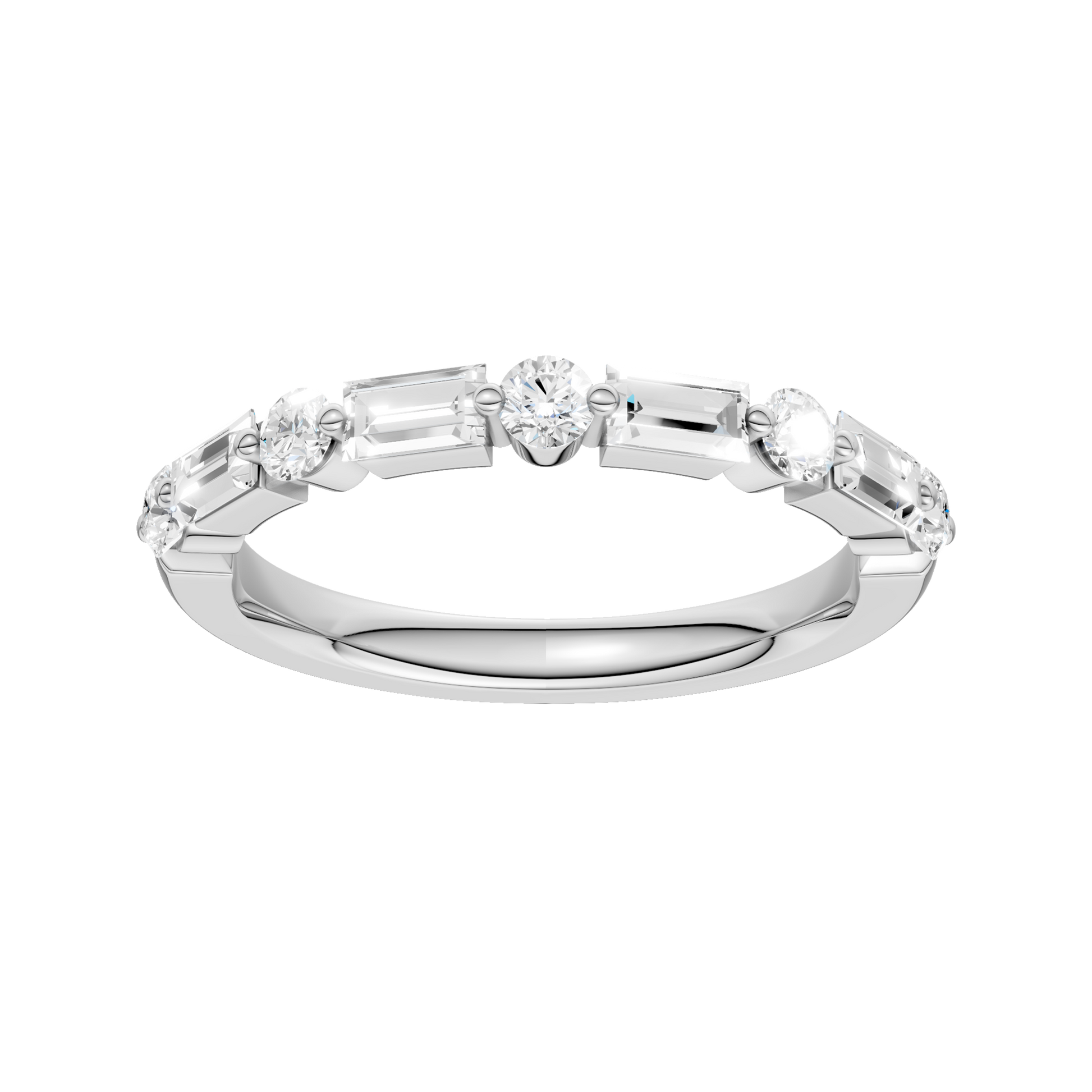 Single Shared-Prong Wedding Band