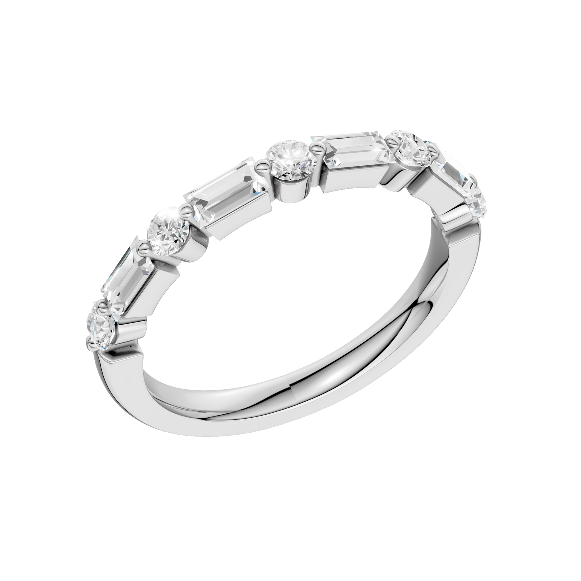 Single Shared-Prong Wedding Band