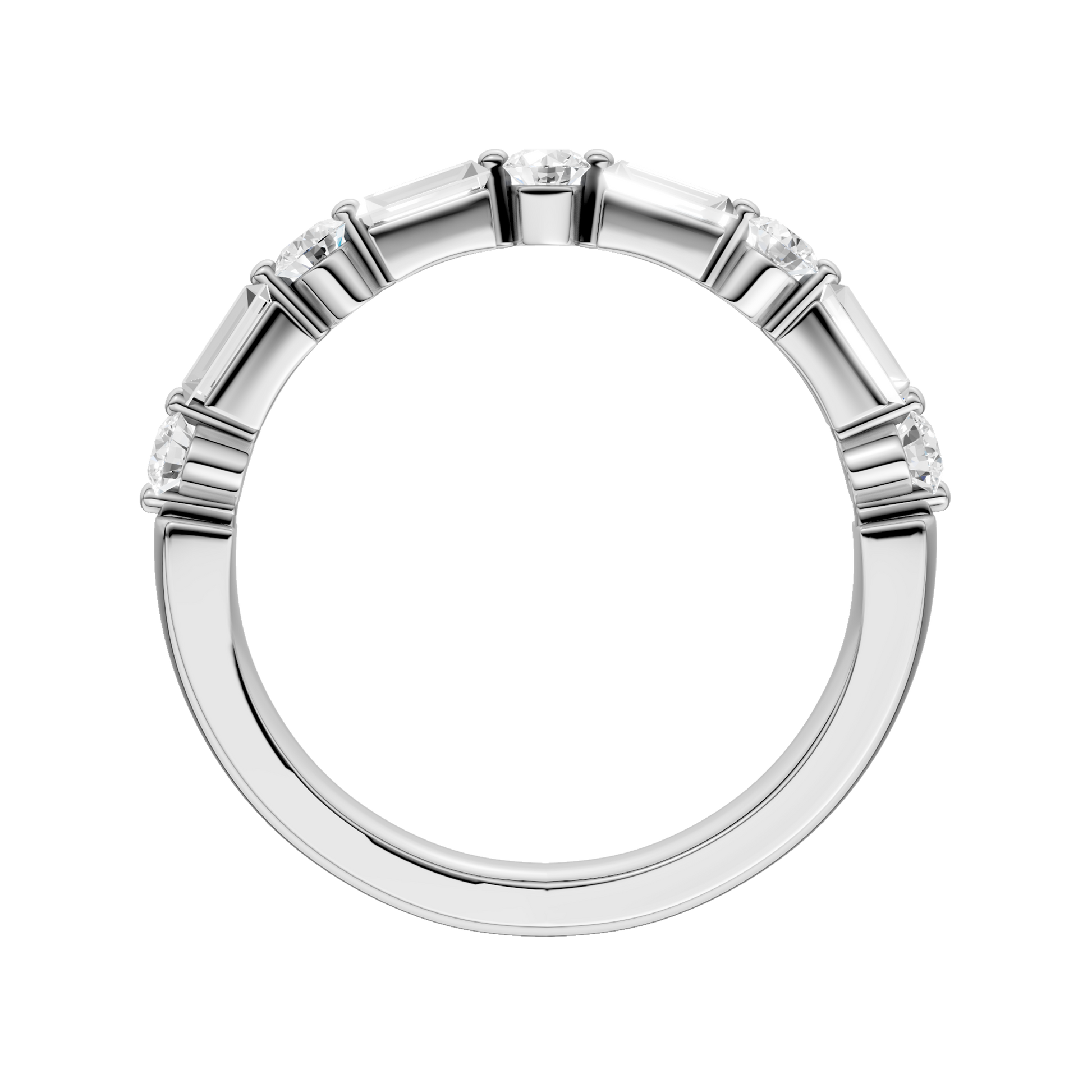 Single Shared-Prong Wedding Band
