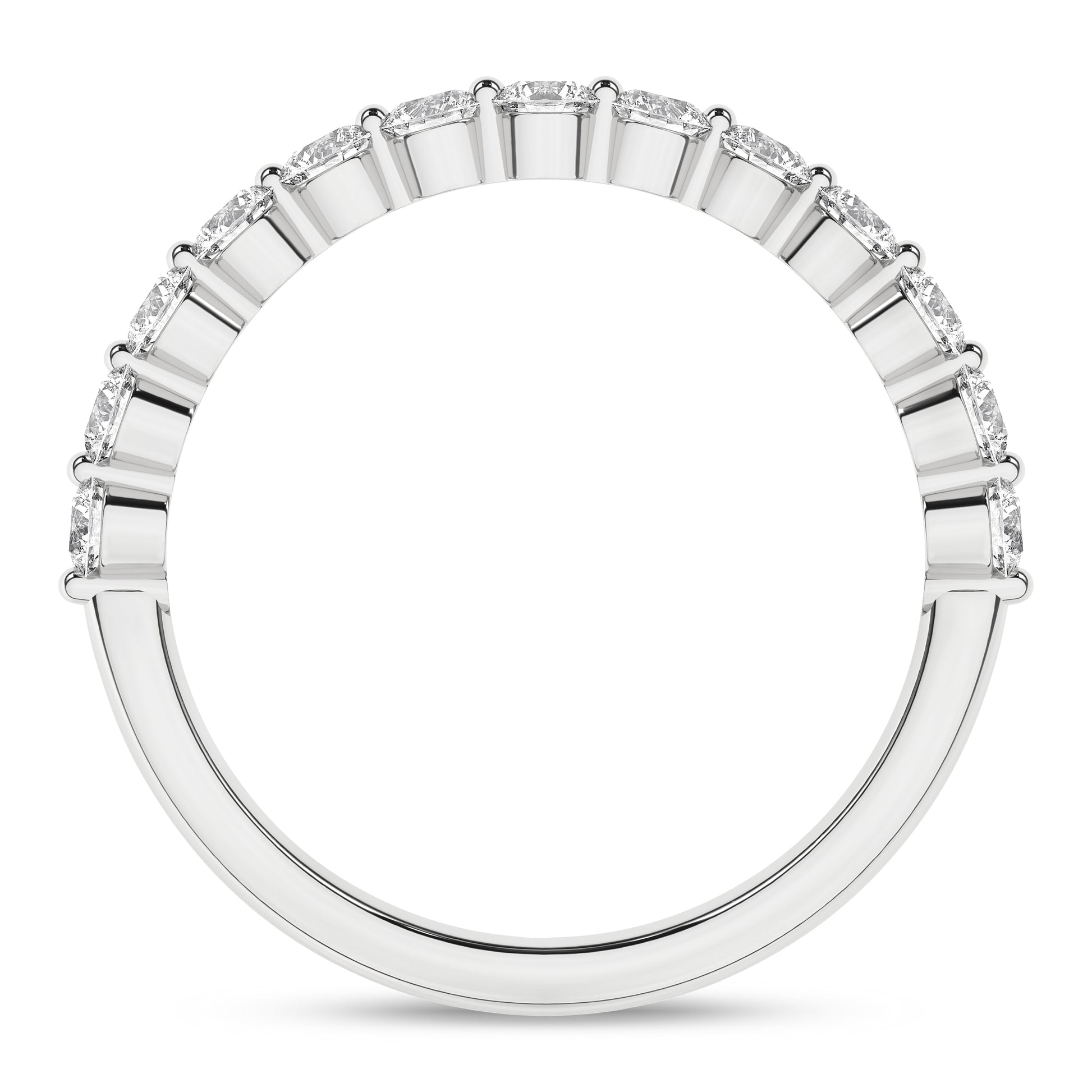 Single Shared-Prong Matching Wedding Band (Round)