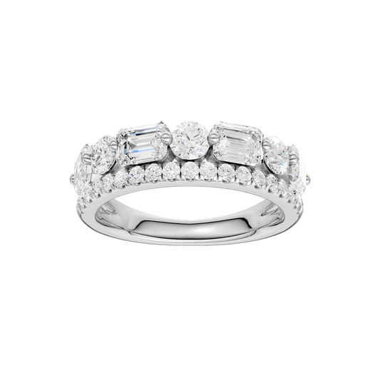 Stackable Ring(Round; Emerald)