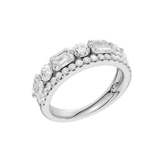 Stackable Ring(Round; Emerald)