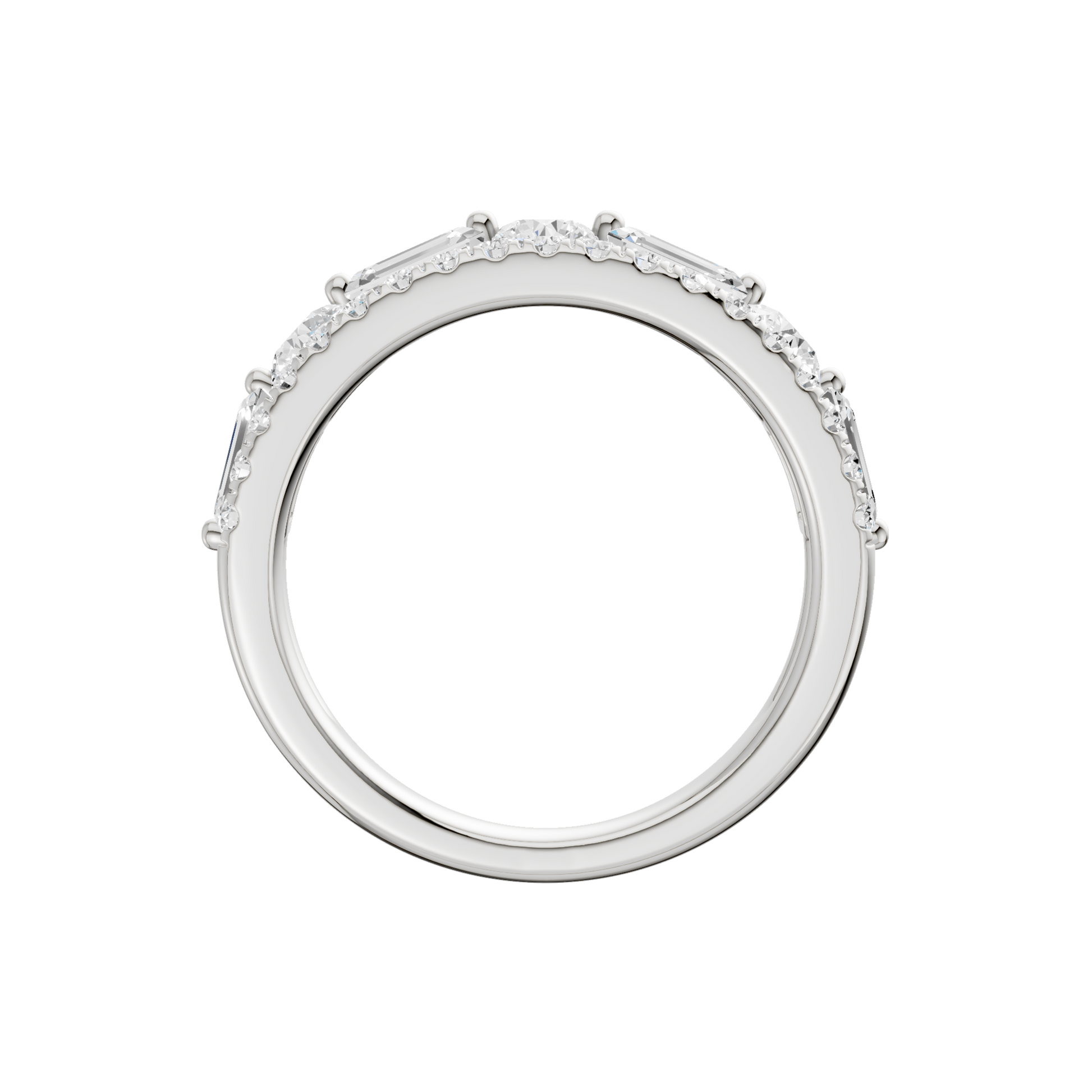 Stackable Ring(Round; Emerald)