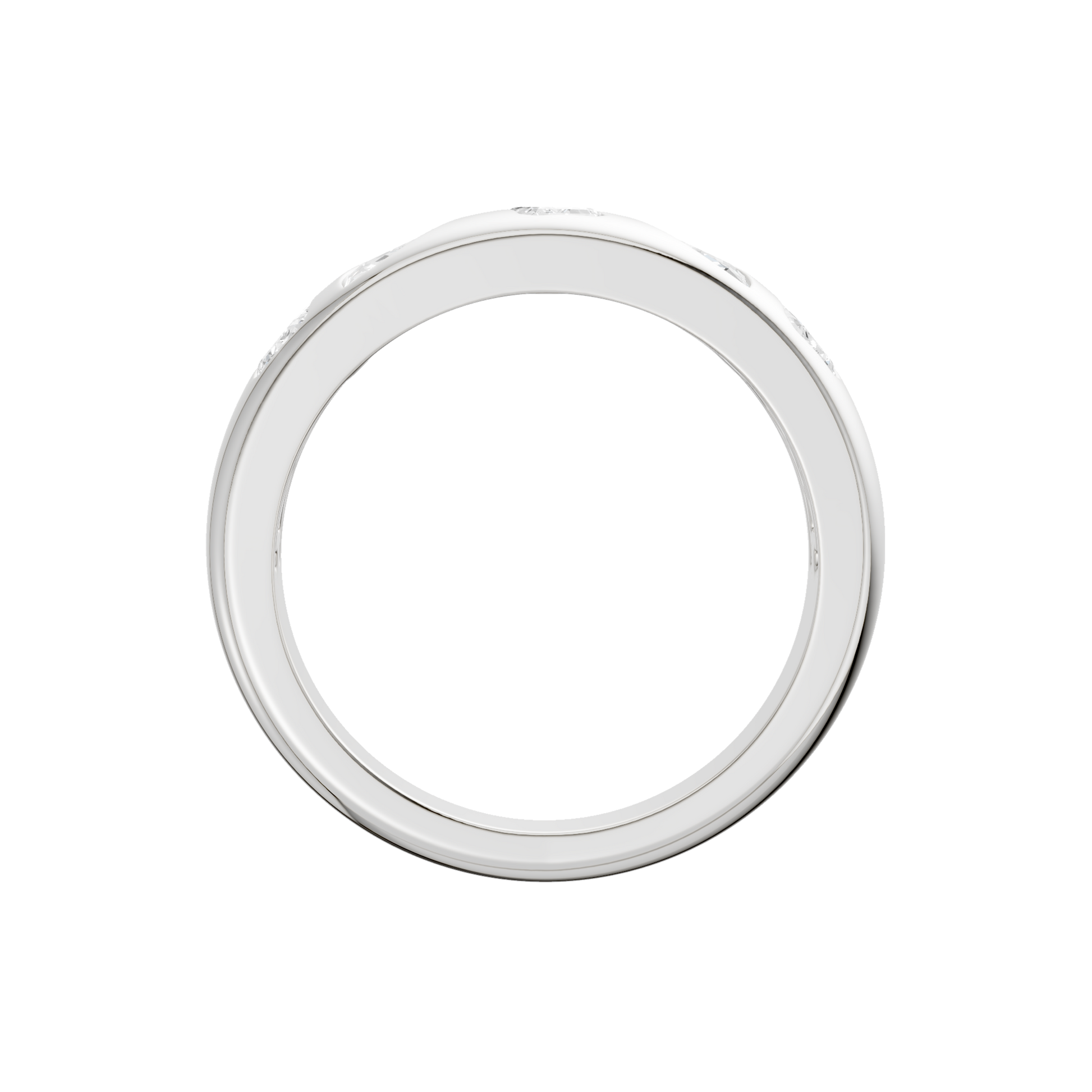 Fancy Shape Flush Set Diamond Ring(Em,Mq)