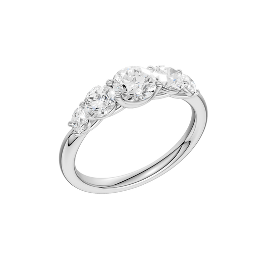 Graduated 5-Stone Band(Round)