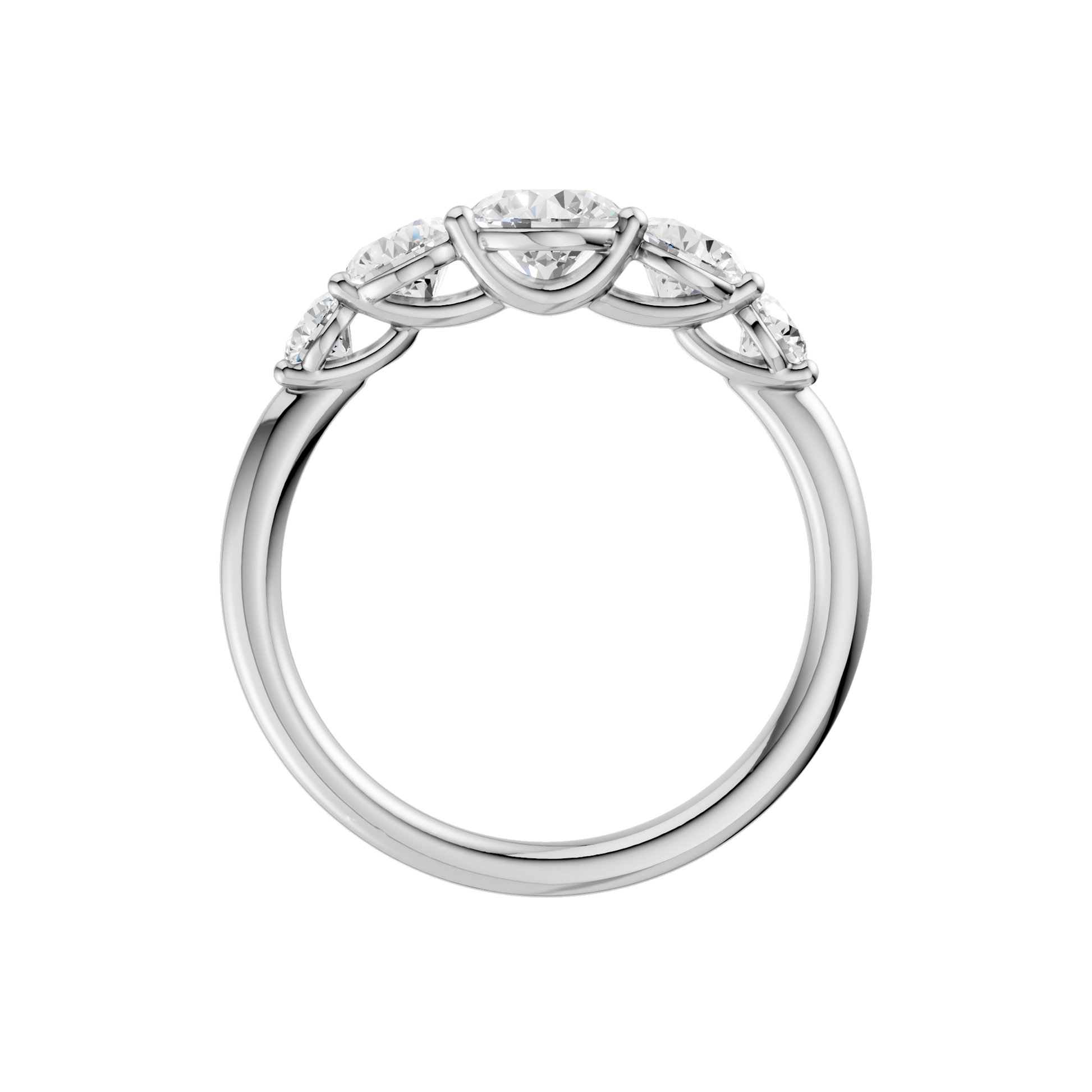 Graduated 5-Stone Band(Round)