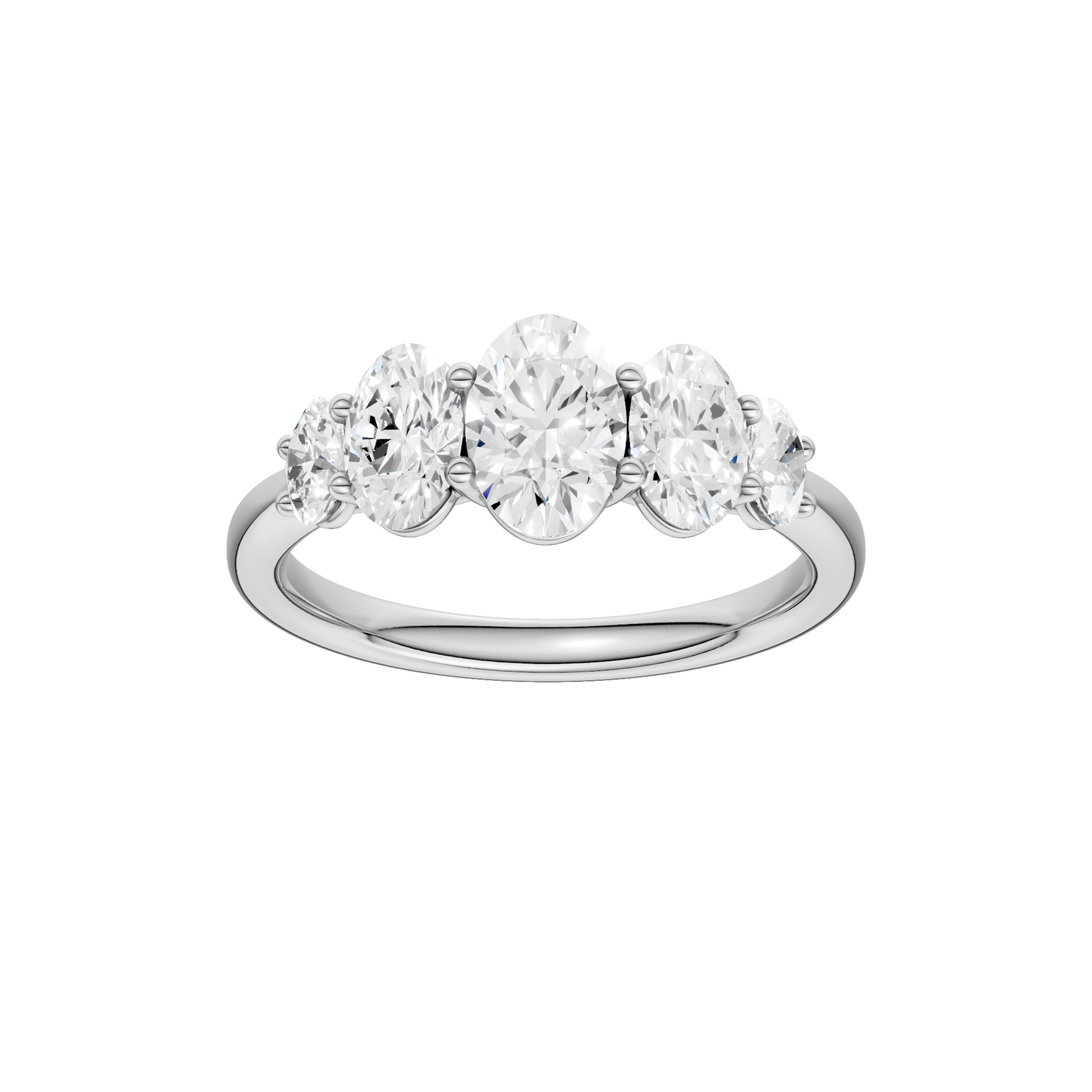 Graduated 5-Stone Band(Oval)