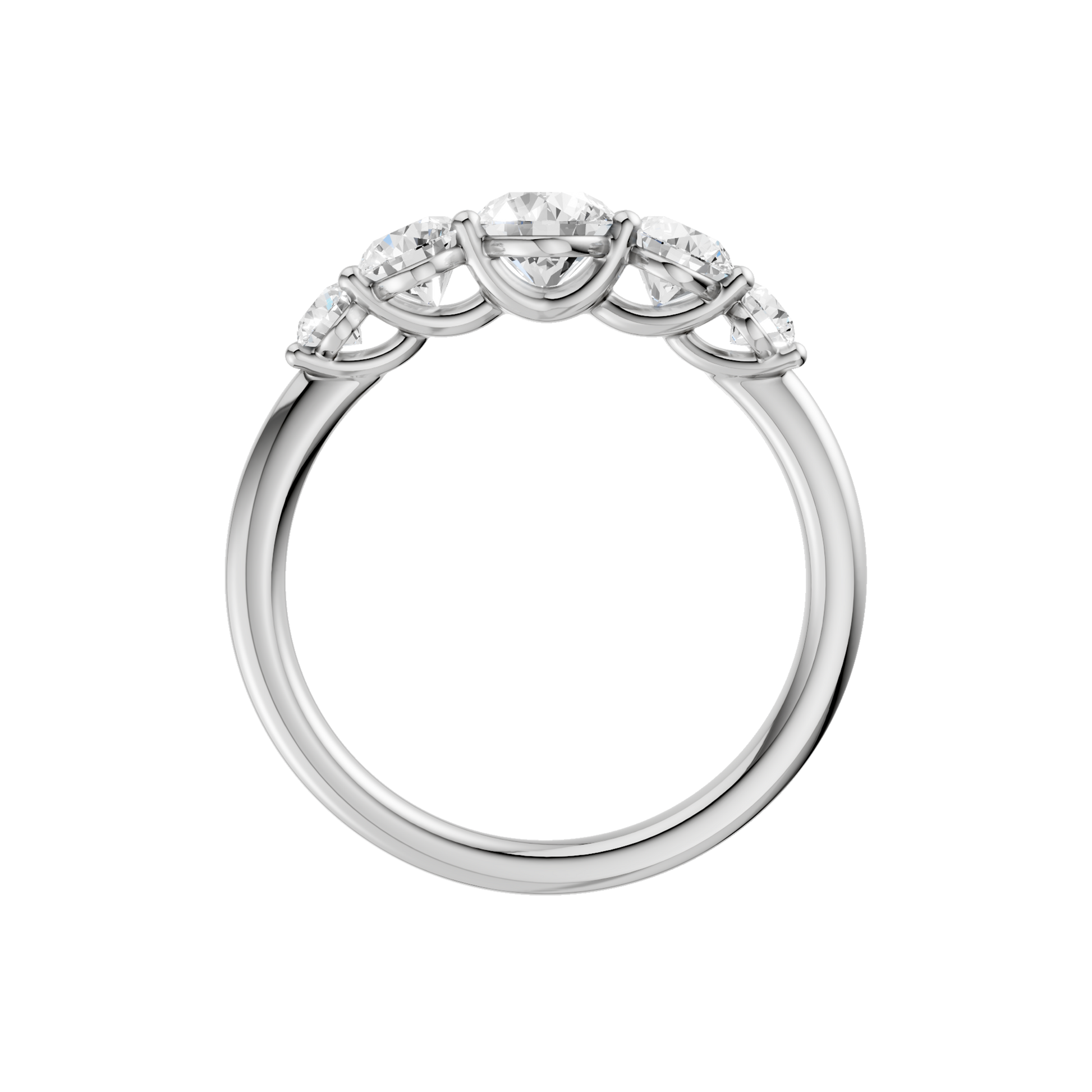 Graduated 5-Stone Band(Oval)