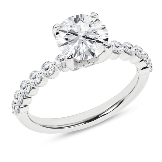 Classic Single Shared-Prong Engagement Ring (Round)
