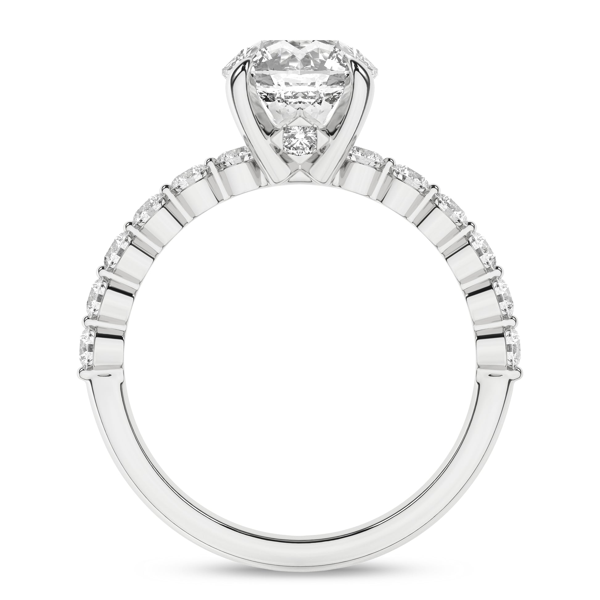 Classic Single Shared-Prong Engagement Ring (Round)