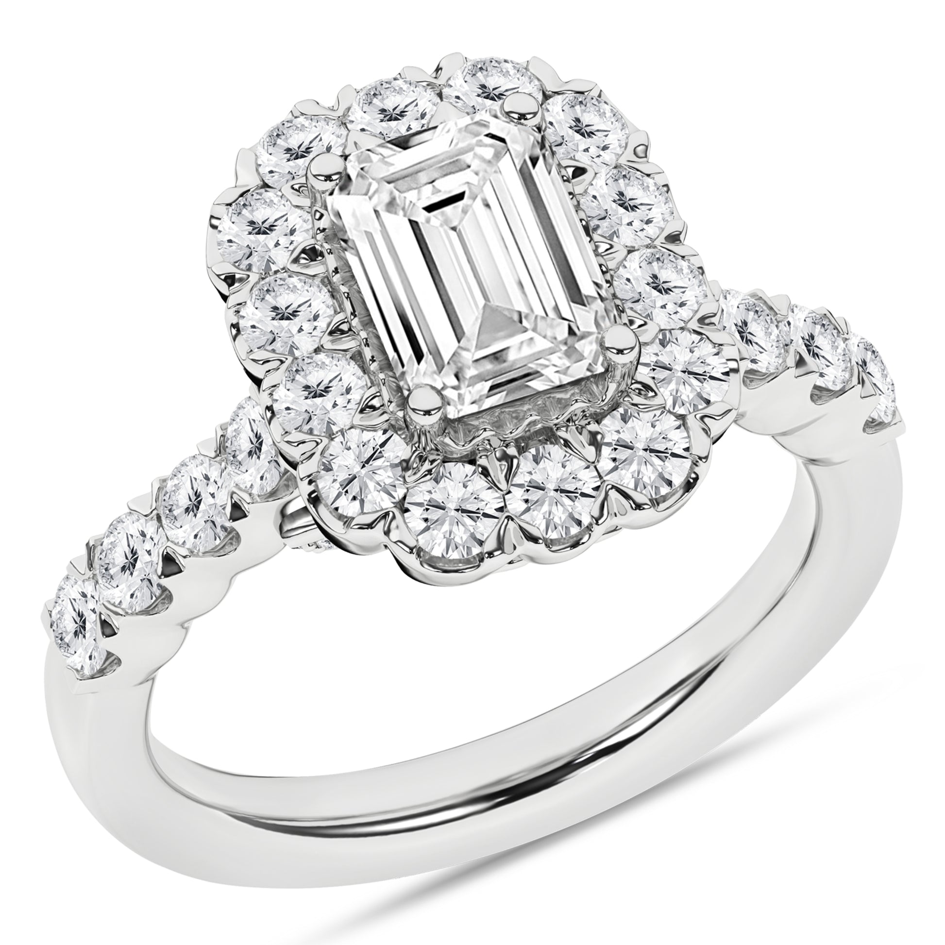 Elegant Halo Ring (Emerald)