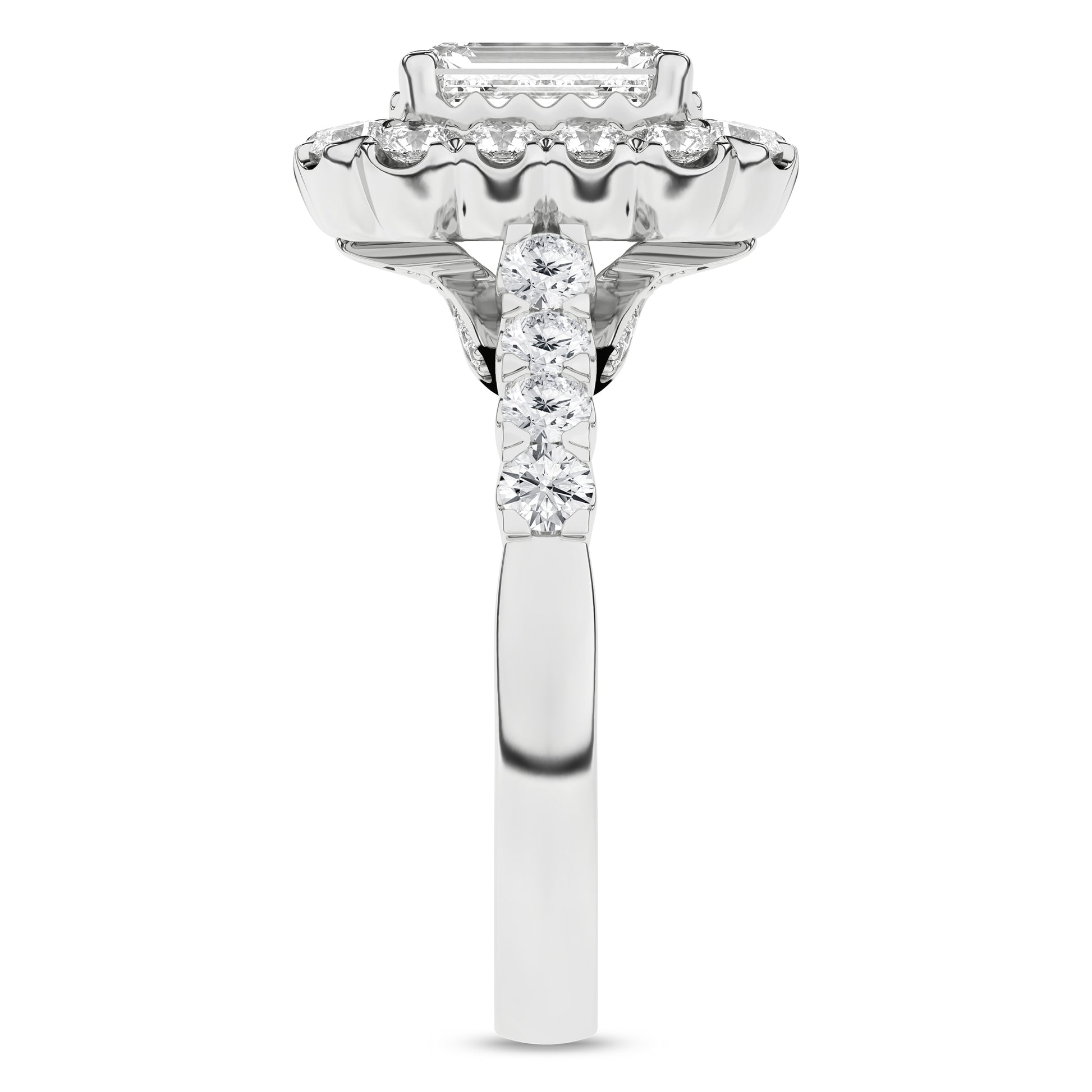Elegant Halo Ring (Emerald)