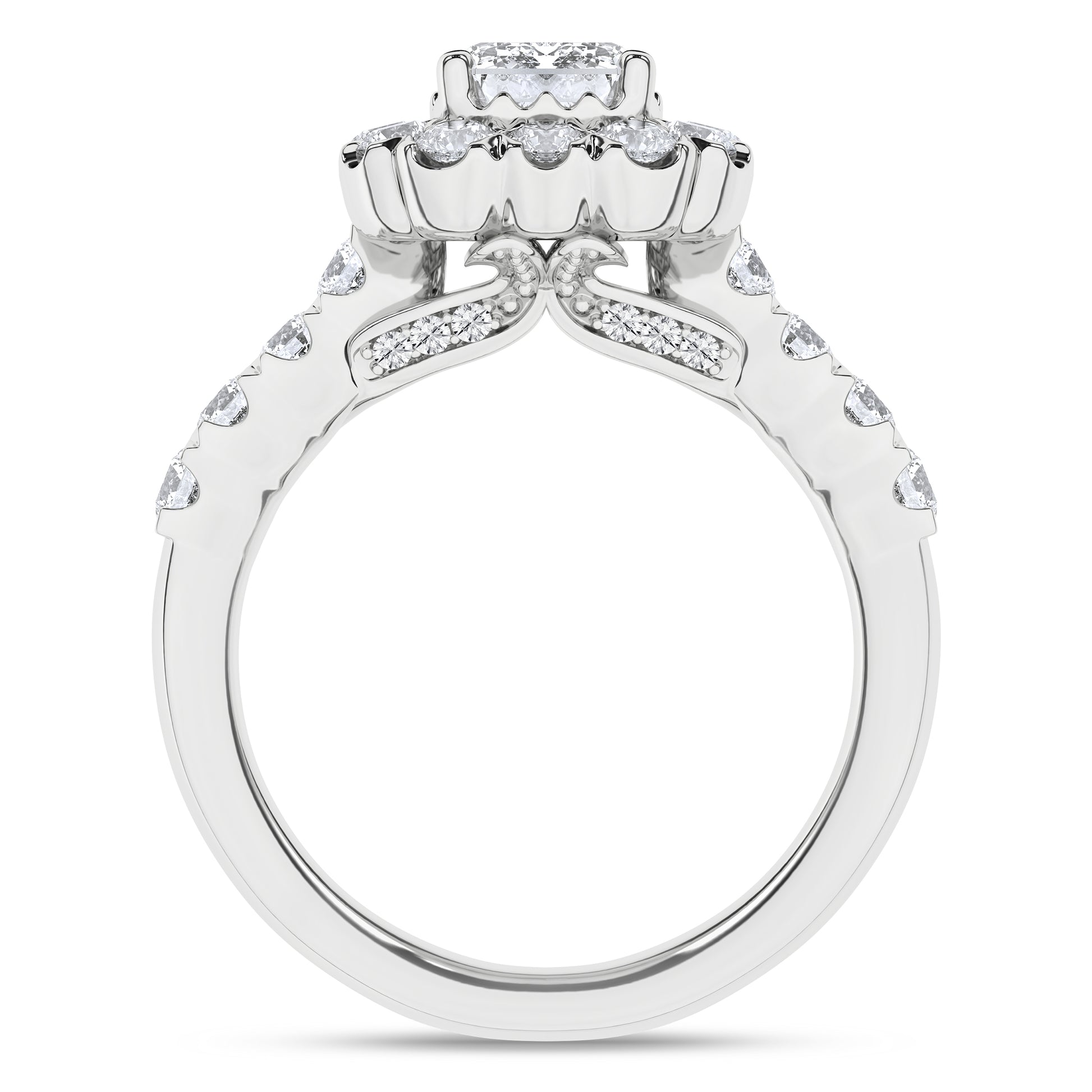 Elegant Halo Ring (Emerald)